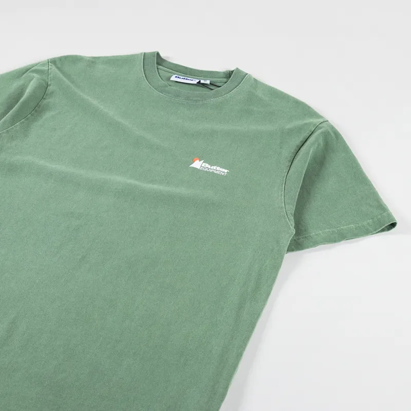Butter Goods Distressed Pigment Dye T Shirt Meadow-1