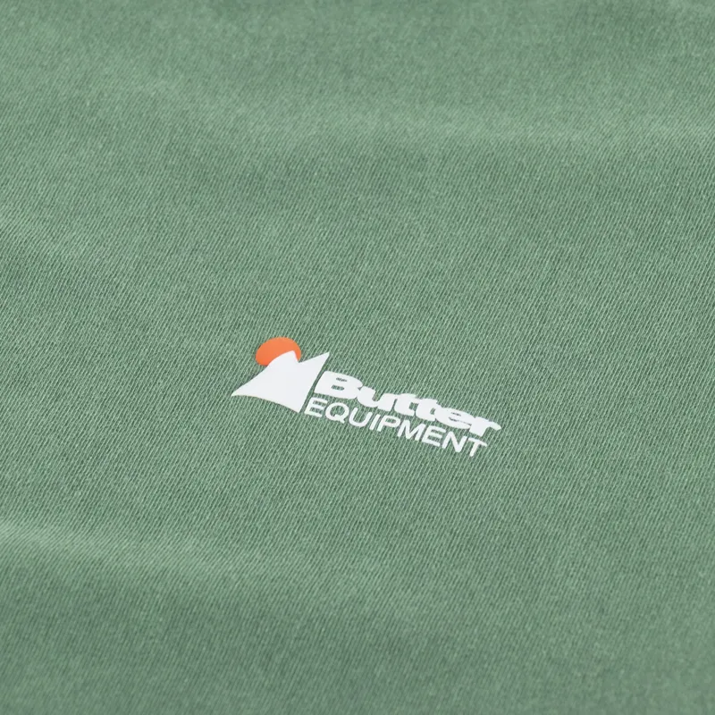 Butter Goods Distressed Pigment Dye T Shirt Meadow-2