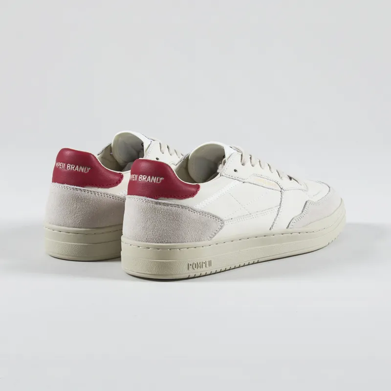 Pompeii Elan Leather Shoes Ecru Red-1