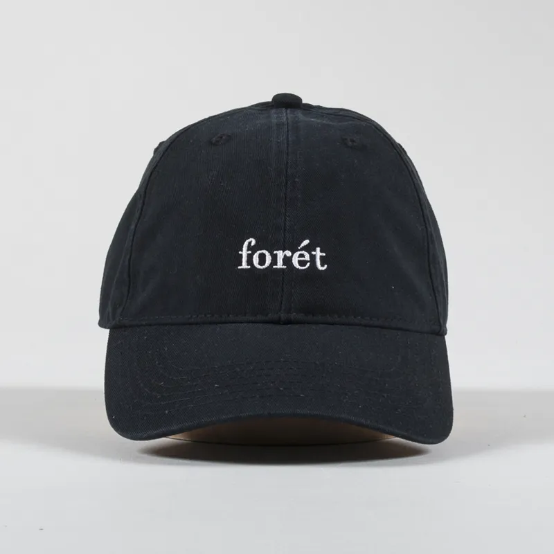 Foret Hawk Washed Cap Black-1