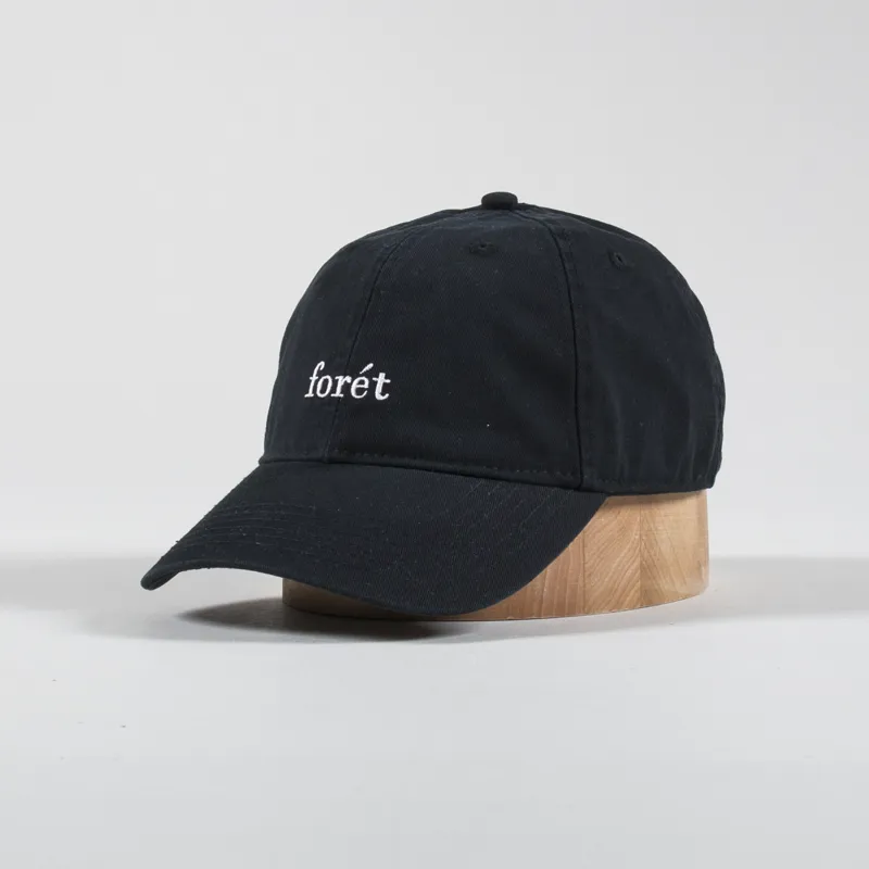 Foret Hawk Washed Cap Black