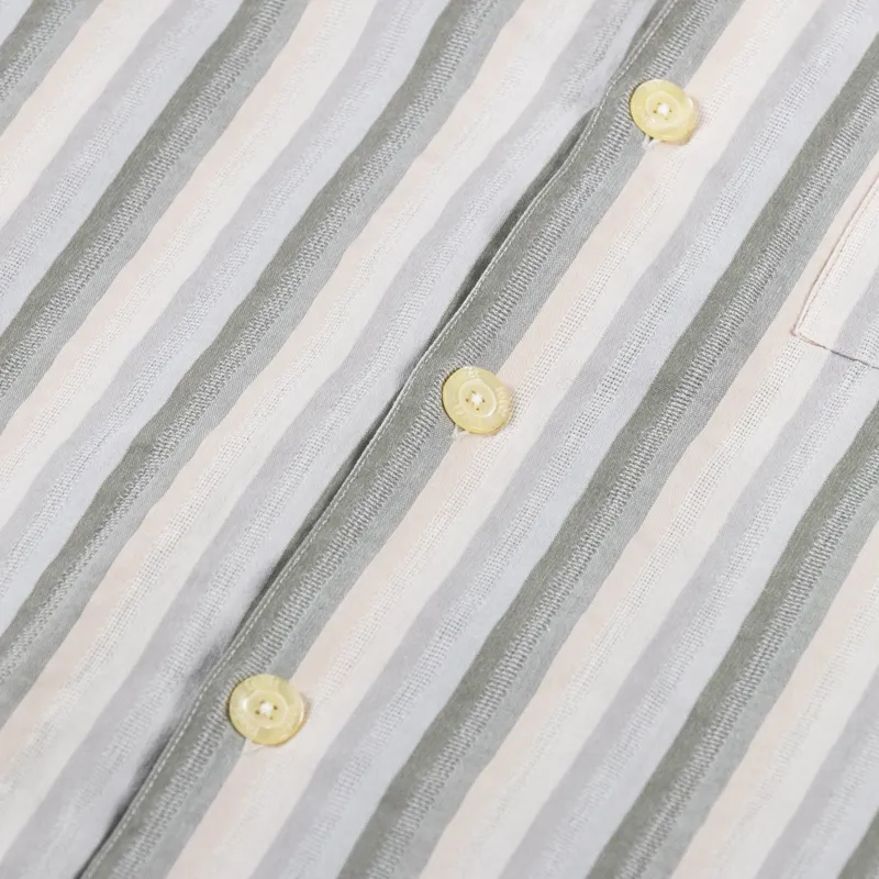 Foret Otter Seersucker Shirt Grey Stripe-2