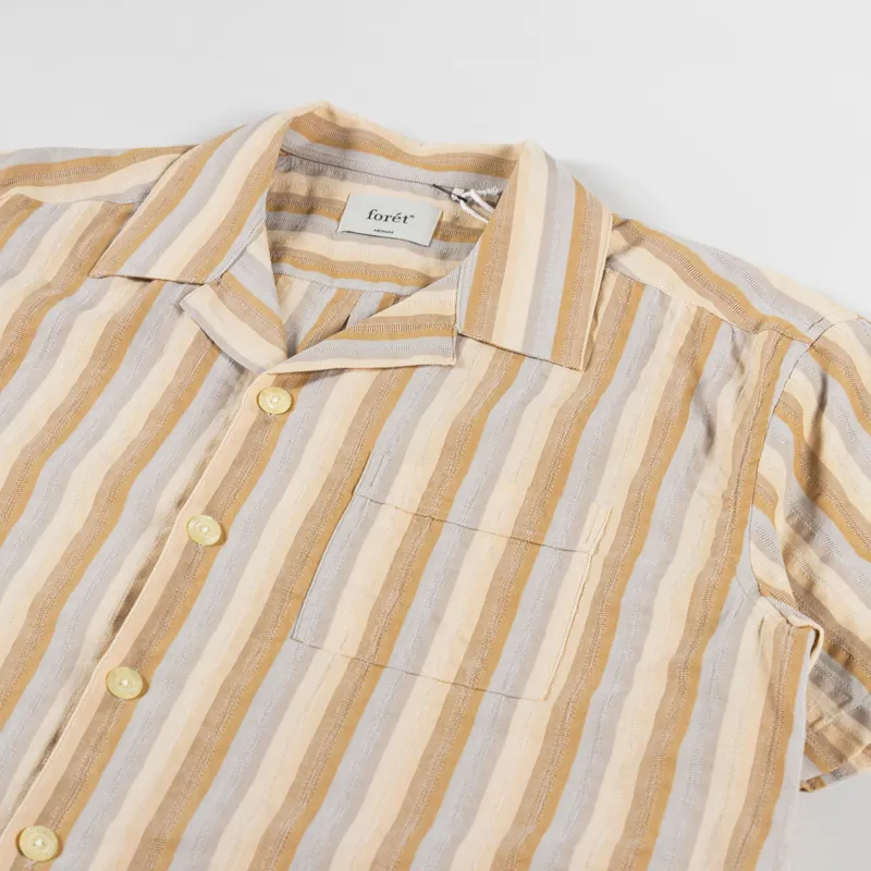 Foret Otter Seersucker Shirt Rubber Stripe-1