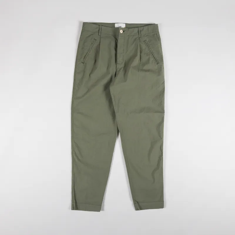 Folk Assembly Pant Olive Seersucker-1