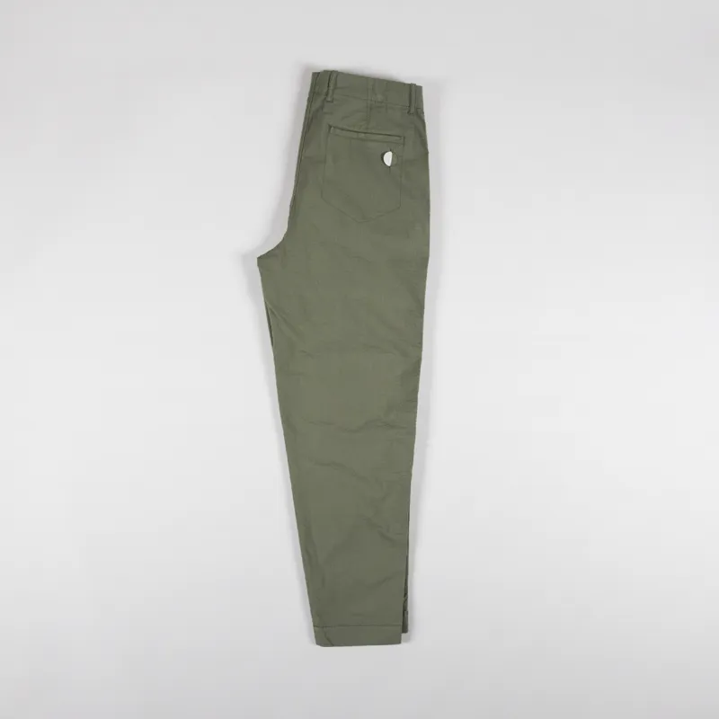 Folk Assembly Pant Olive Seersucker-2