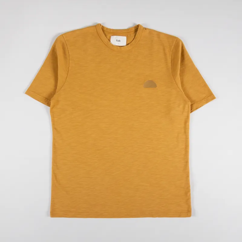 Folk Slub T Shirt Ochre
