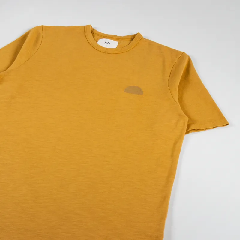Folk Slub T Shirt Ochre-1