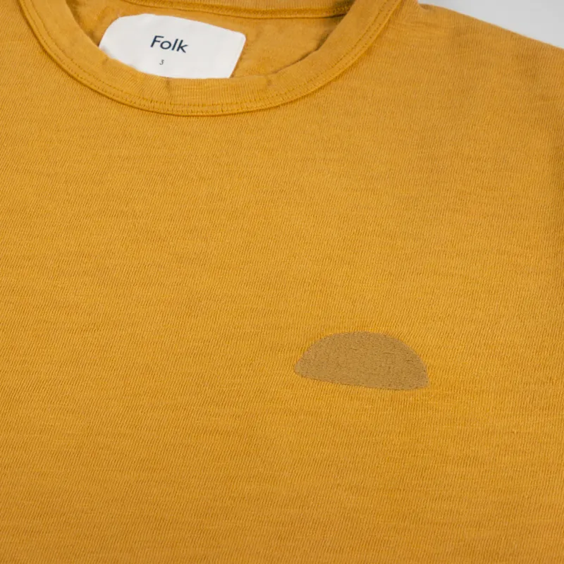 Folk Slub T Shirt Ochre-2