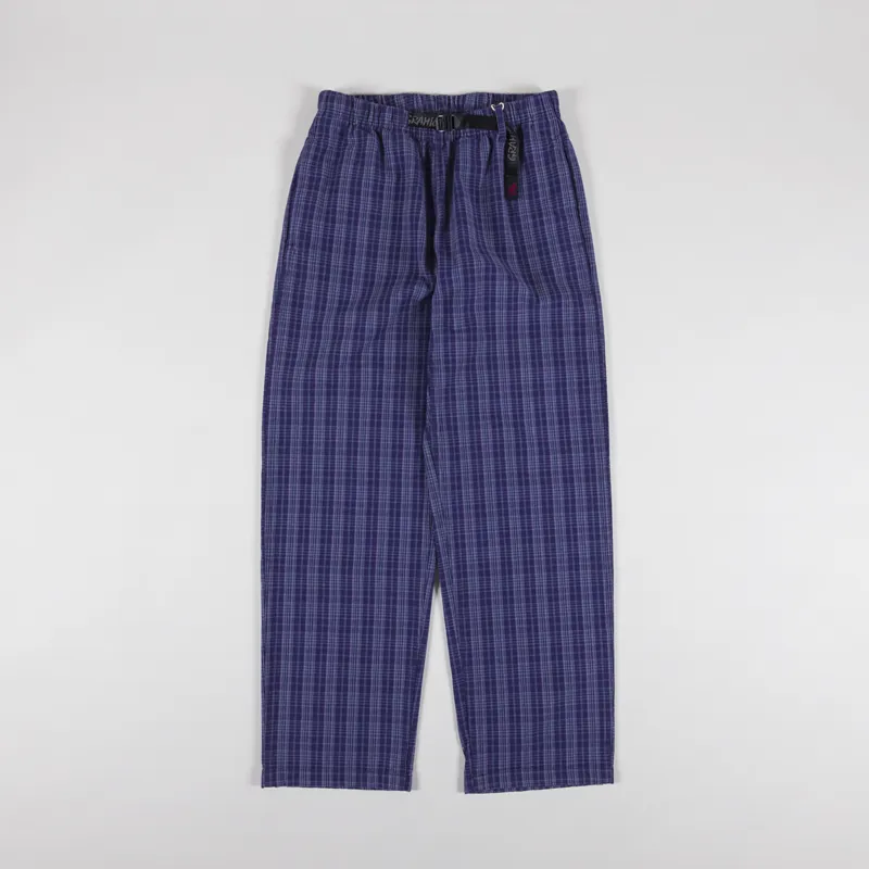 Gramicci OG Dobby Jam Pant Plaid Deep Twilight-1