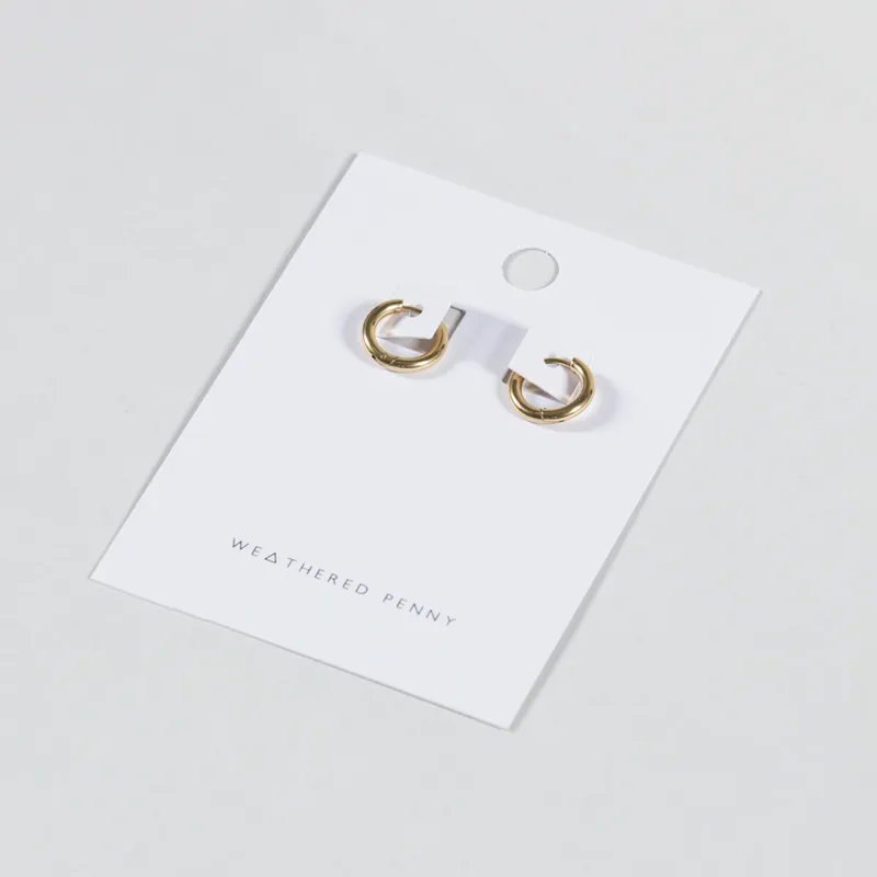 A Weathered Penny Womens Gold Madison Hoop Earrings