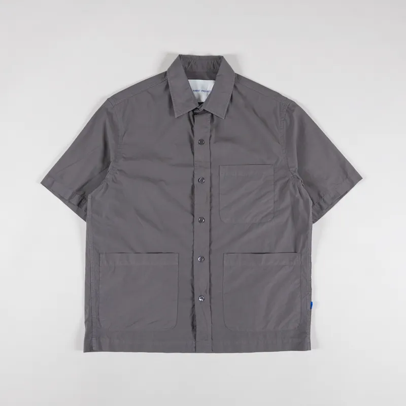Garment Project Short Sleeved Shirt Light Charcoal