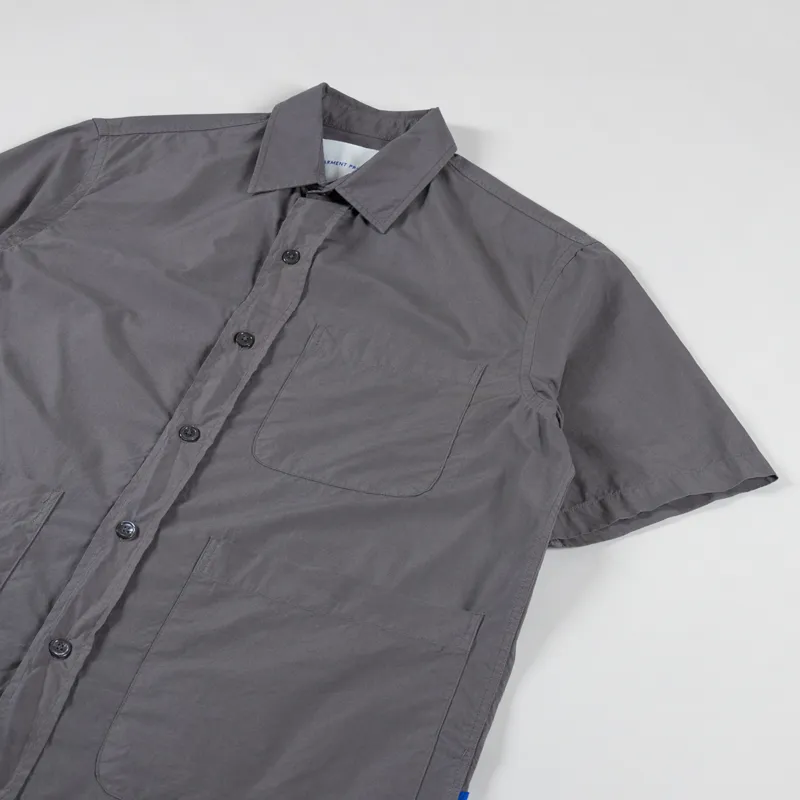 Garment Project Short Sleeved Shirt Light Charcoal-2