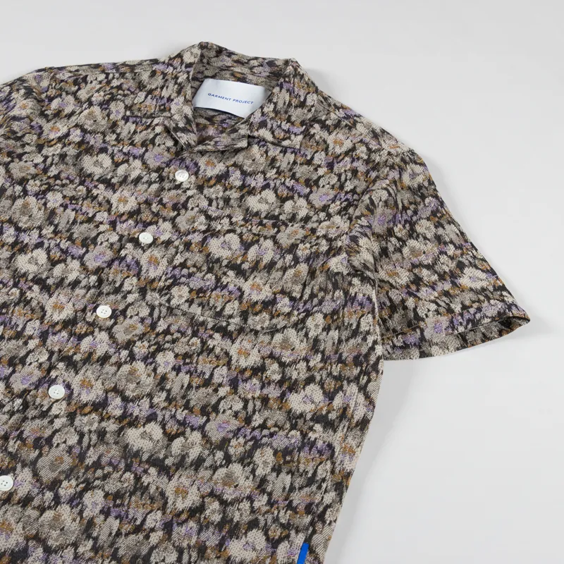 Garment Project Camp Collar Shirt Earth Flower-1