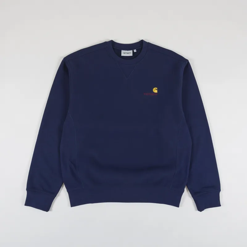 Carhartt WIP American Script Sweat Air Force Blue