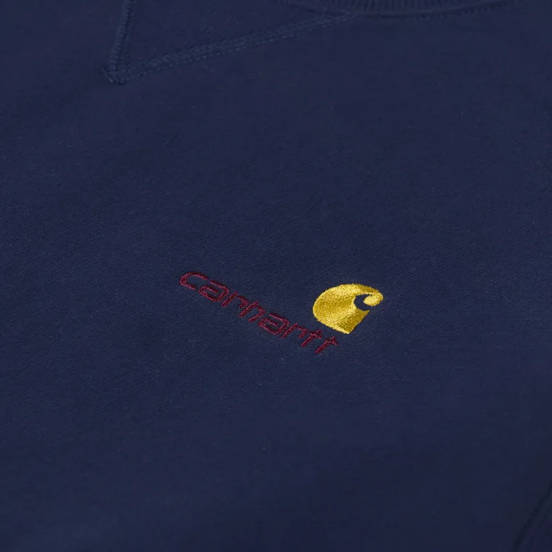 Carhartt WIP American Script Sweat Air Force Blue-4