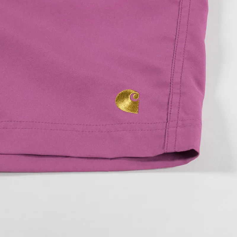 Carhartt WIP Chase Swim Trunk Magenta Gold-5