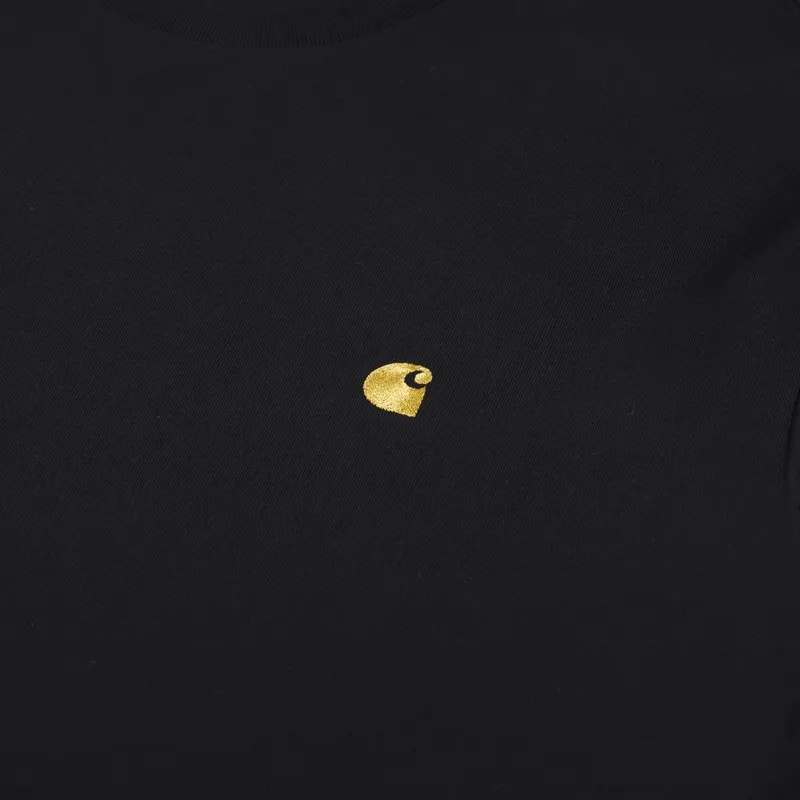 Carhartt WIP Chase T Shirt Black Gold-2