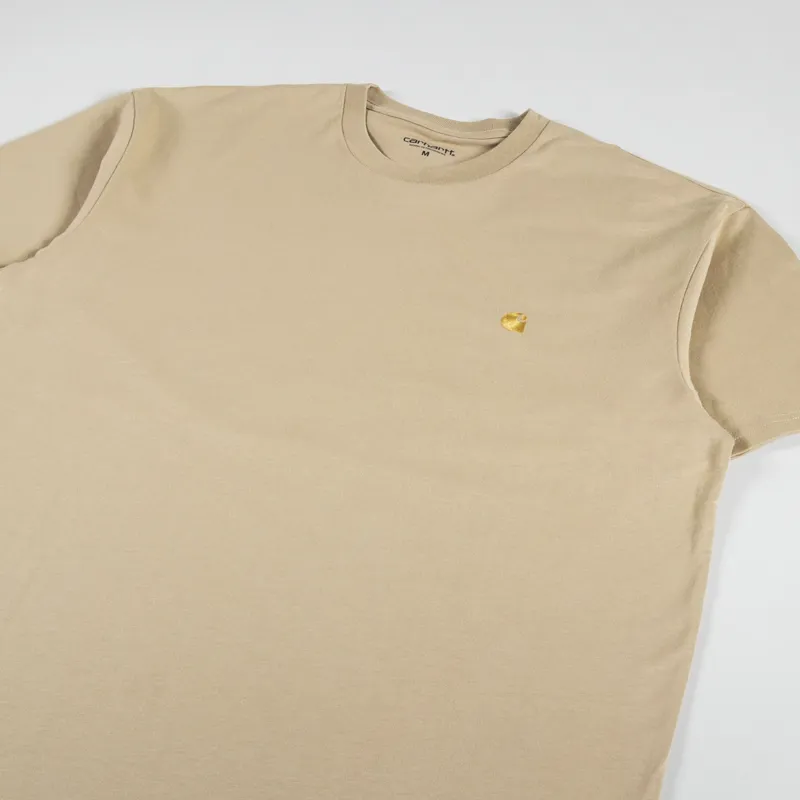 Carhartt WIP Chase T Shirt Sable Gold-1