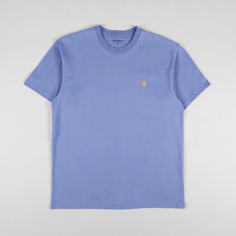 Carhartt WIP Chase T Shirt Charm Blue Gold