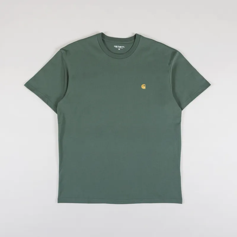 Carhartt WIP Chase T Shirt Duck Green Gold