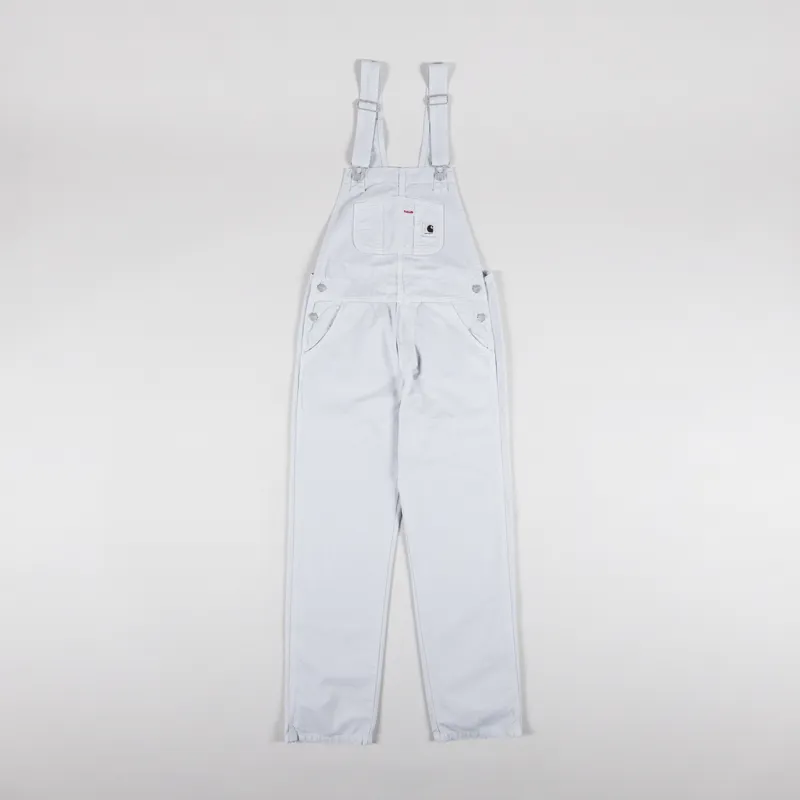 Carhartt WIP Womens Bib Overall Straight Sonic Silver Garment Dyed-4