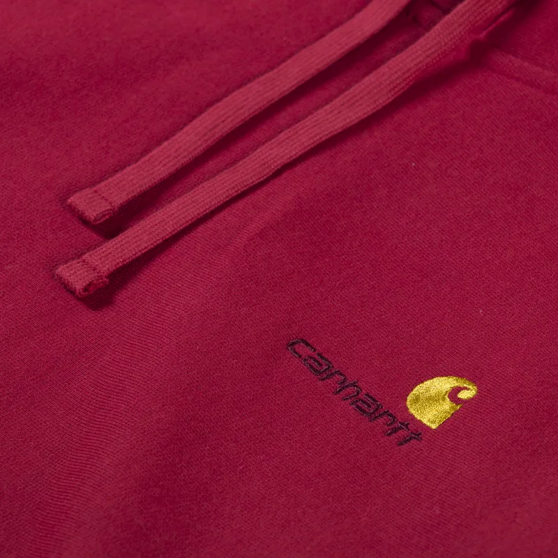 Carhartt WIP Hooded American Script Sweat Tuscany-4