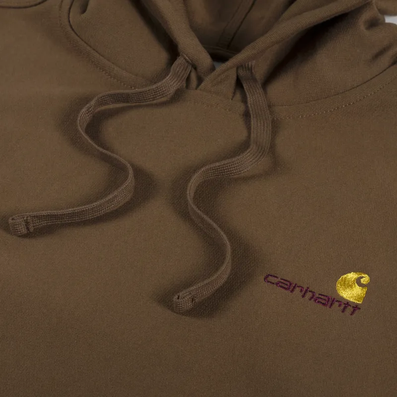 Carhartt WIP Hooded American Script Sweat Lumber-4