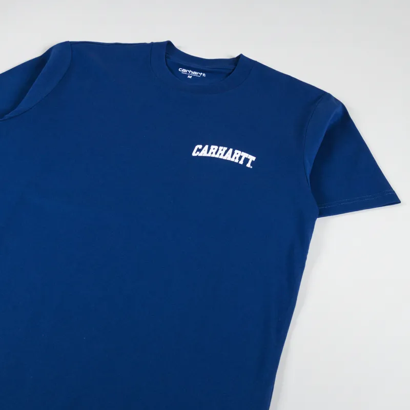 Carhartt WIP University Script T Shirt Elder White-1
