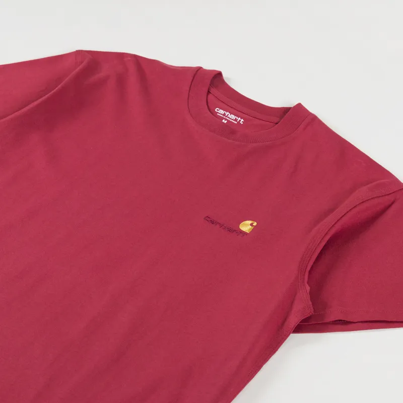 Carhartt WIP American Script T Shirt Tuscany -1