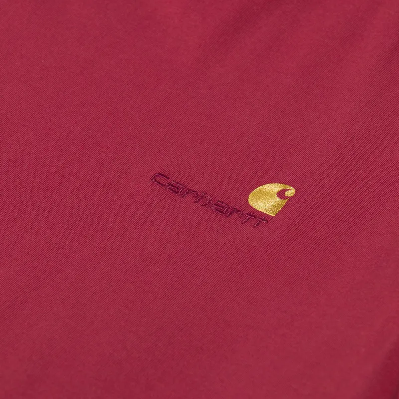 Carhartt WIP American Script T Shirt Tuscany -2