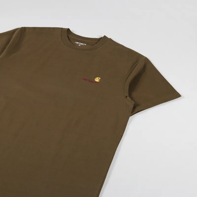 Carhartt WIP American Script T Shirt Lumber-1