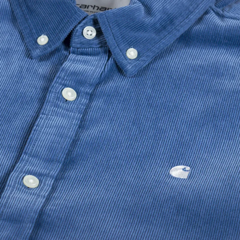 Carhartt WIP Long Sleeve Madison Fine Cord Shirt Sorrent Wax-4