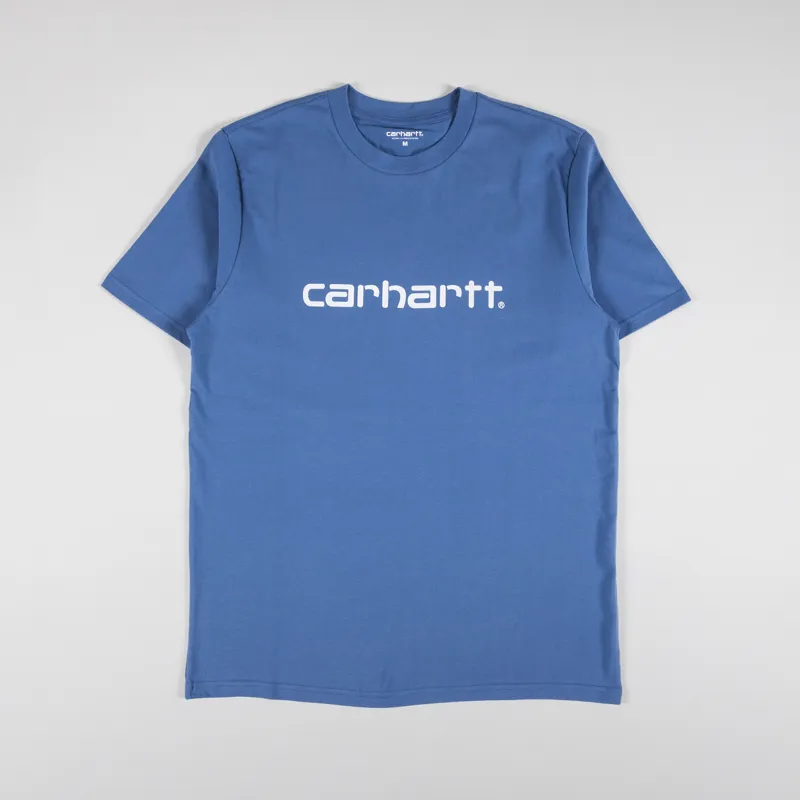 Carhartt WIP Script T Shirt Sorrent White