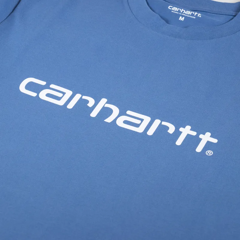 Carhartt WIP Script T Shirt Sorrent White-2