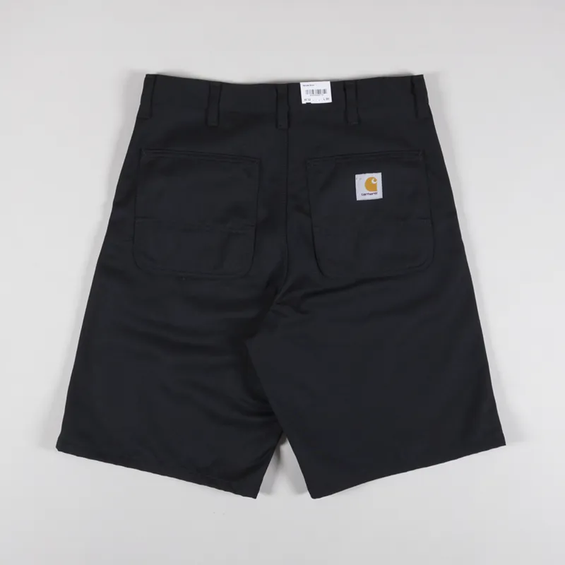 Carhartt WIP Simple Short Black Rinsed Denison Twill-1