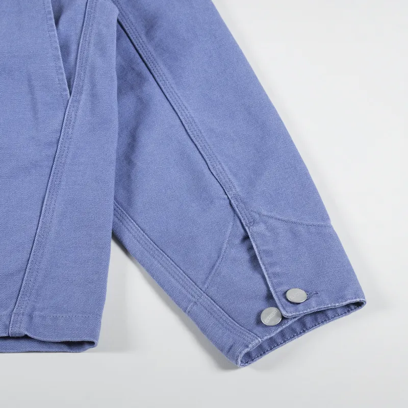 Carhartt WIP Womens OG Michigan Coat Bay Blue Aged Canvas-10