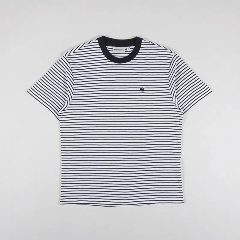 Carhartt WIP Womens Coleen T Shirt Stripe White Black-4