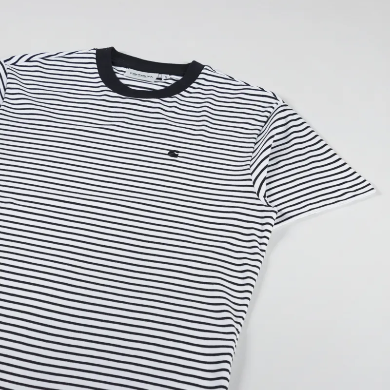 Carhartt WIP Womens Coleen T Shirt Stripe White Black-5