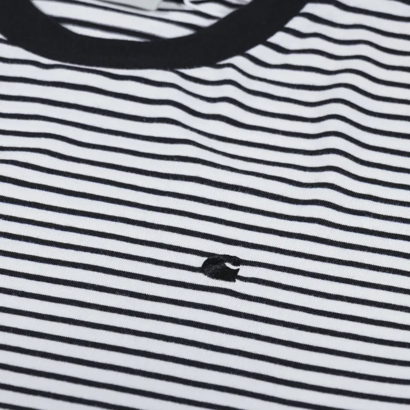 Carhartt WIP Womens Coleen T Shirt Stripe White Black-6