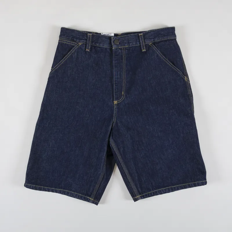 Carhartt WIP Single Knee Shorts Blue Rinsed