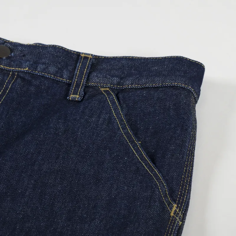 Carhartt WIP Single Knee Shorts Blue Rinsed-5