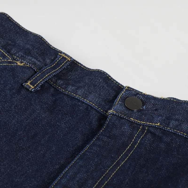 Carhartt WIP Single Knee Shorts Blue Rinsed-4
