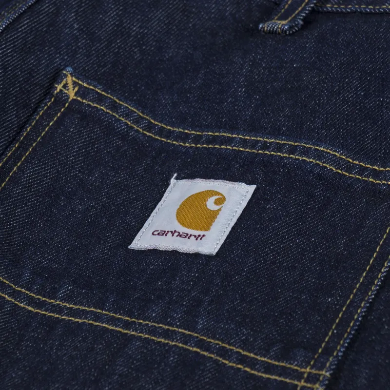 Carhartt WIP Single Knee Shorts Blue Rinsed-6