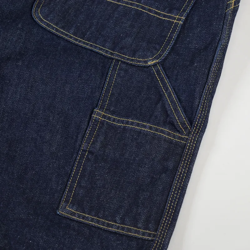 Carhartt WIP Single Knee Shorts Blue Rinsed-8