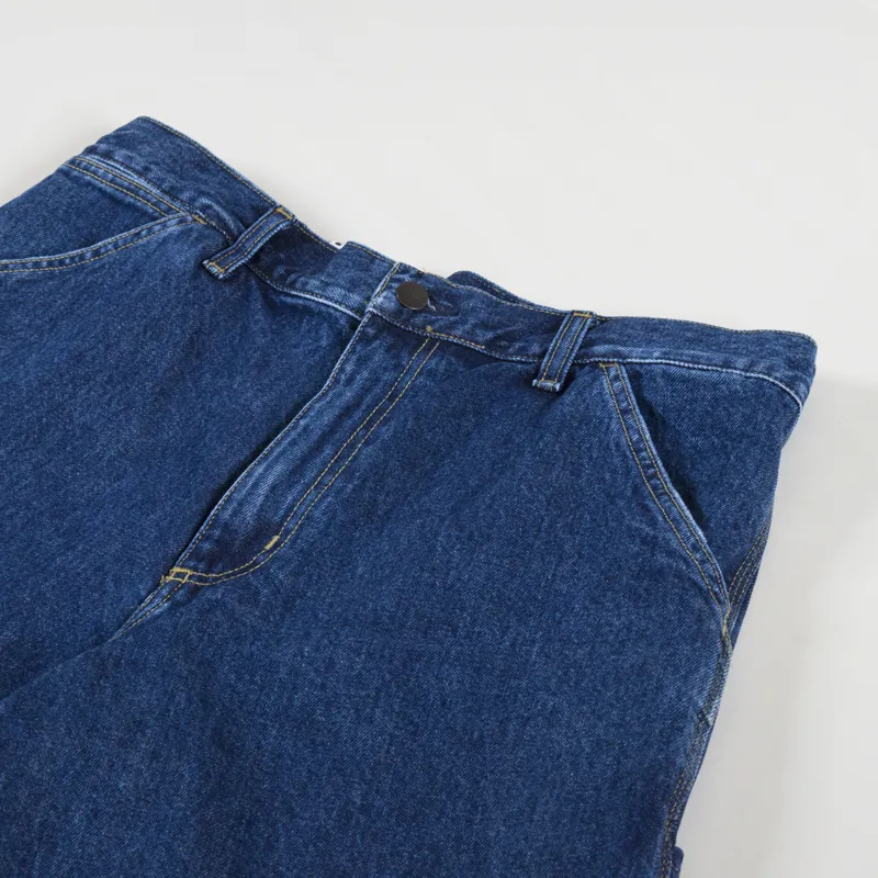 Carhartt WIP Single Knee Shorts Blue Stone Washed-3
