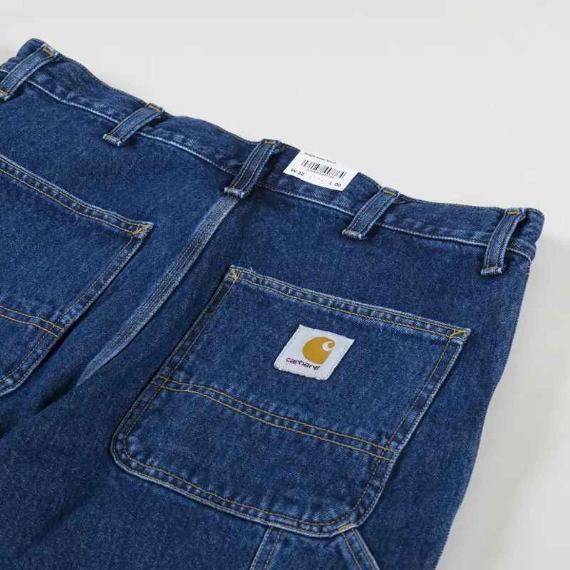 Carhartt WIP Single Knee Shorts Blue Stone Washed-2