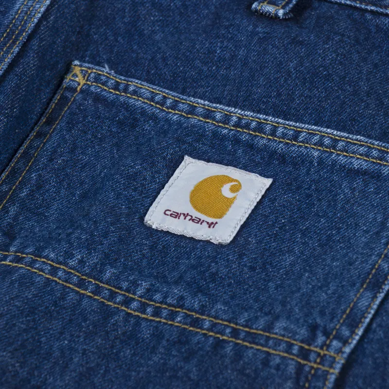 Carhartt WIP Single Knee Shorts Blue Stone Washed-5