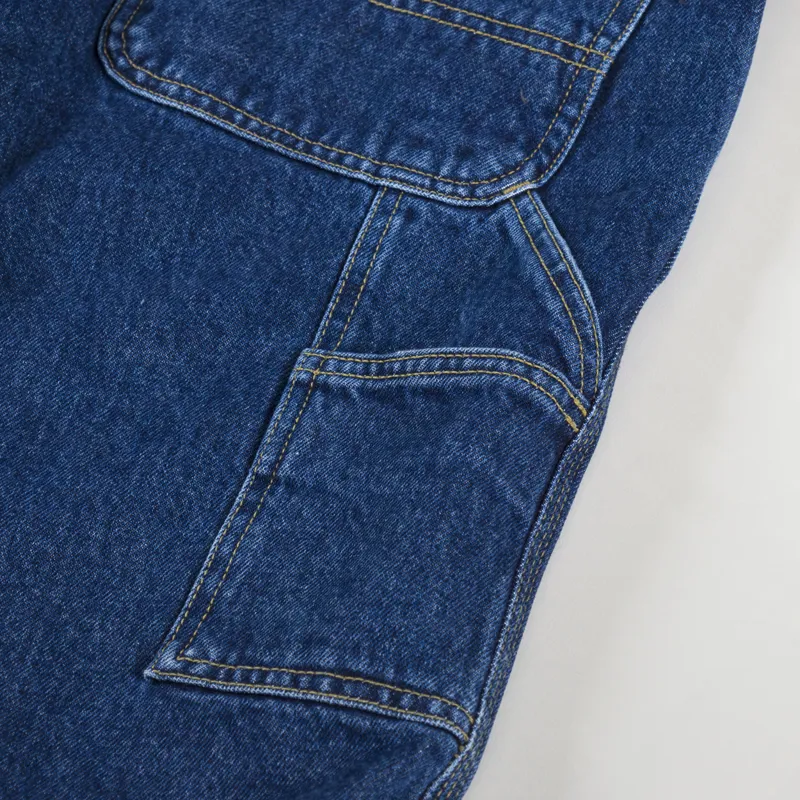 Carhartt WIP Single Knee Shorts Blue Stone Washed-7