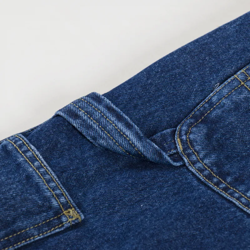 Carhartt WIP Single Knee Shorts Blue Stone Washed-6