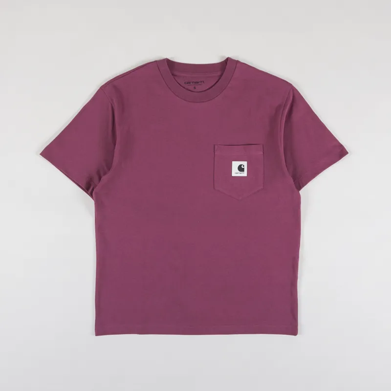 Carhartt WIP Womens Pocket T Shirt Dusty Fuchsia-4